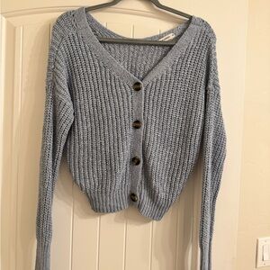 moon & madison Light Blue Knit Cardigan